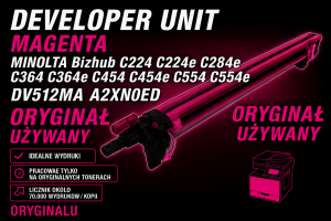 Developer Unit Magenta MINOLTA Bizhub C224 C224e C284 C284e C364 C364e C454 C454e C554 C554e DV512M A2XN0ED