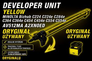 Developer Unit Yellow MINOLTA Bizhub C224 C224e C284 C284e C364 C364e C454 C454e C554 C554e A2XN08D DV512Y