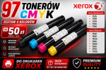 Toner Xerox CMYK (97 szt) 7525 7530 7535 7545 7556 7830 7835 7835i 7845 7845i 7855 7970 7970i 