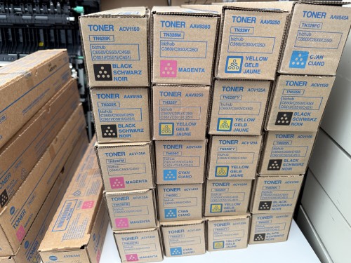 PUSTY (5 sztuk) Toner MINOLTA Bizhub c250i c300i c360i c251i c301i c361i BLACK TN328K TN328C TN328M TN328Y PUSTY AAV8150 ORYGINAŁ KASETA (id: 9524)